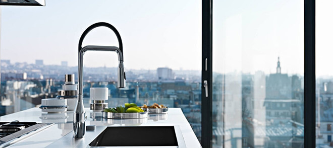 Franke Kitchen sink and tap room shot